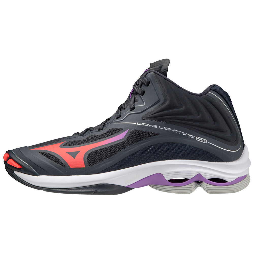 Damske Volejbalove Tenisky Mizuno Wave Lightning Z6 Mid Námornícka Modrá/Koralove Vypredaj EDWI65184